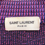サンローラン SAINT LAURENT 花柄　ニットカーディガン　2015AW 408948 ブラック/ピンク ウール ウール メンズ カーディガン