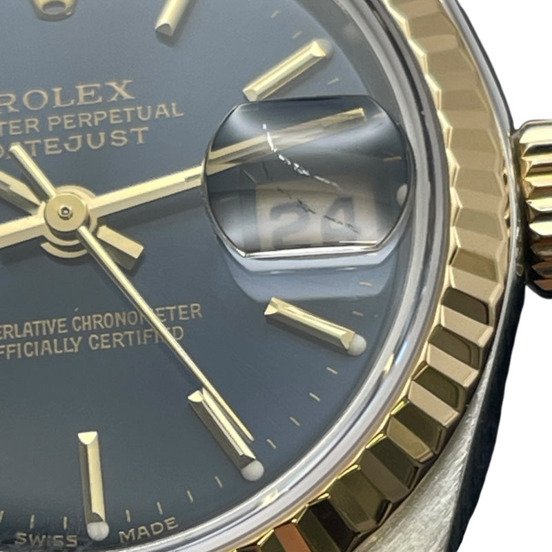 ロレックス ROLEX デイトジャスト 79173 ネイビー K18/SS 自動巻き レディース 腕時計