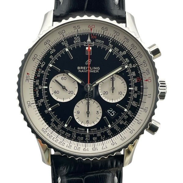 ブライトリング BREITLING ナビタイマーB01 クロノグラフ AB0127 ブラック SS 自動巻き メンズ 腕時計
