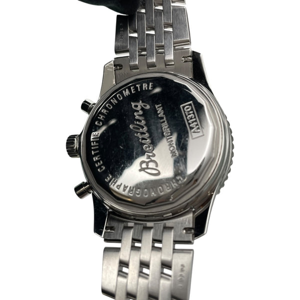 ブライトリング BREITLING モンブリラン クロノグラフ A41370 ブラック SS メンズ 腕時計