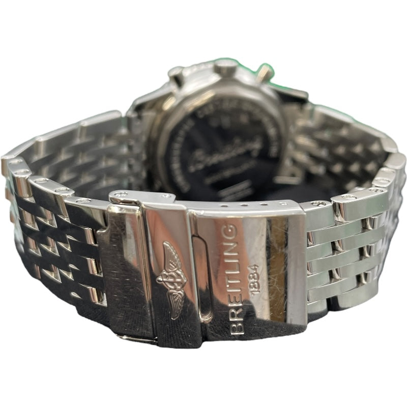 ブライトリング BREITLING モンブリラン クロノグラフ A41370 ブラック SS メンズ 腕時計