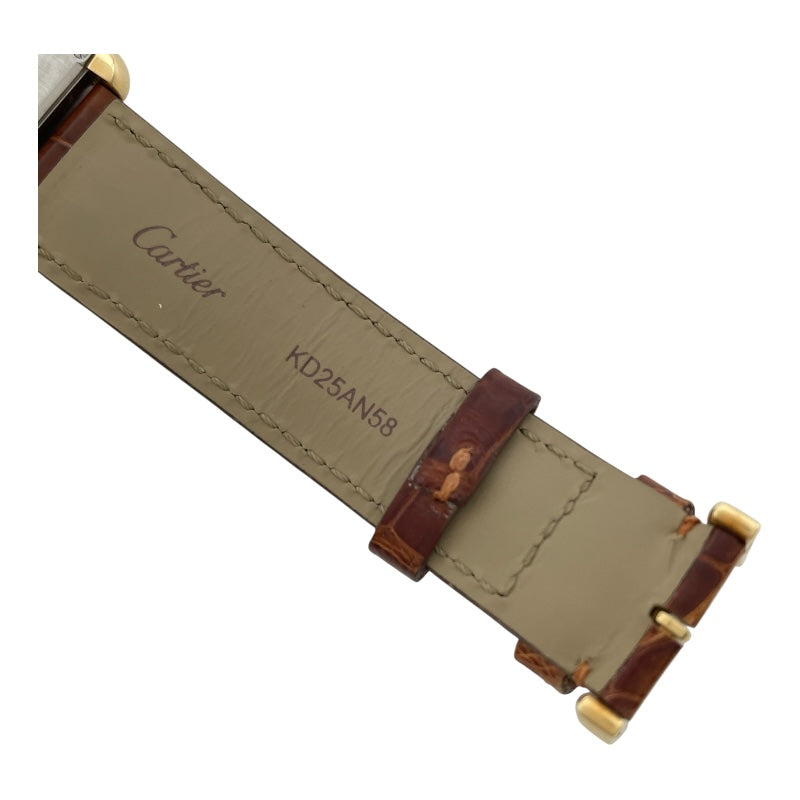 カルティエ Cartier タンクソロ SM W1018755 ホワイト K18/SS レディース 腕時計
