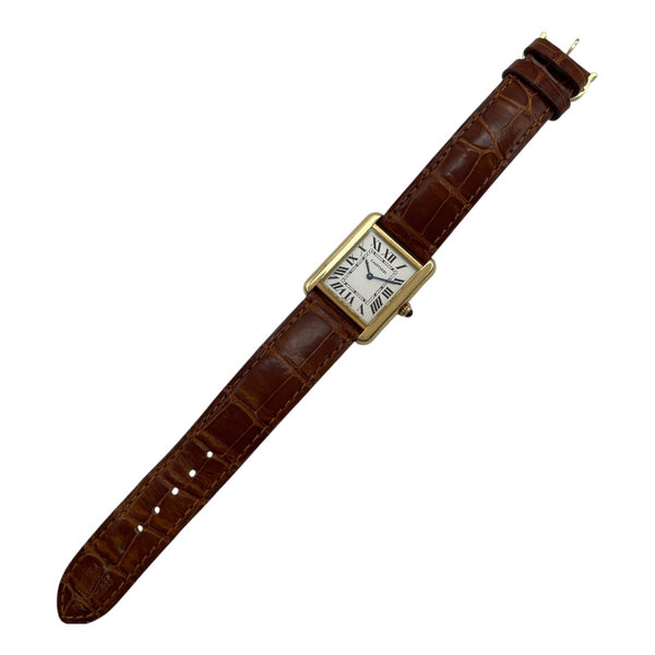 カルティエ Cartier タンクソロ SM W1018755 ホワイト K18/SS レディース 腕時計