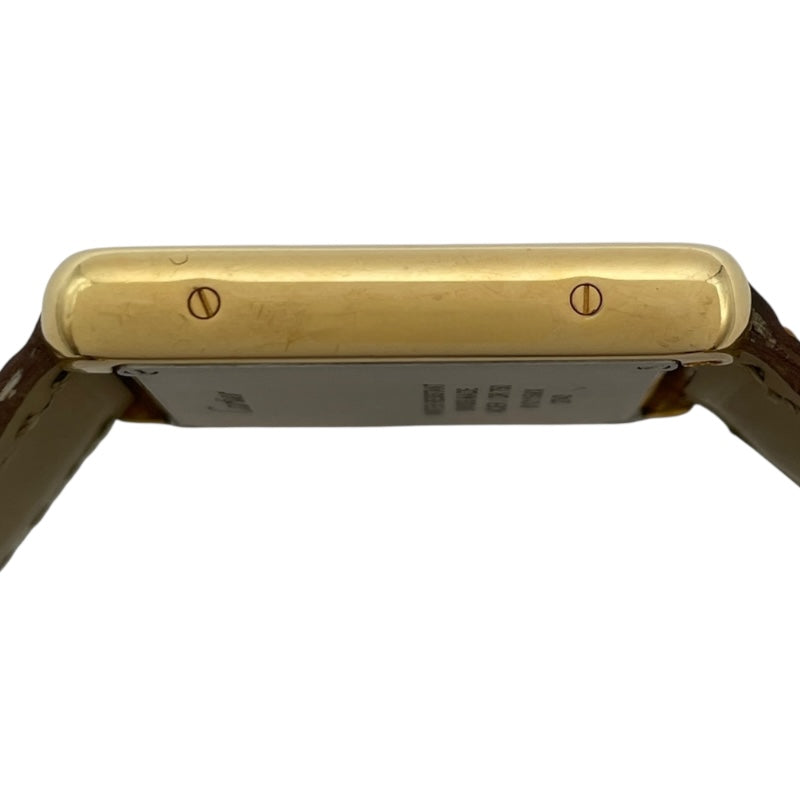 カルティエ Cartier タンクソロ SM W1018755 ホワイト K18/SS レディース 腕時計