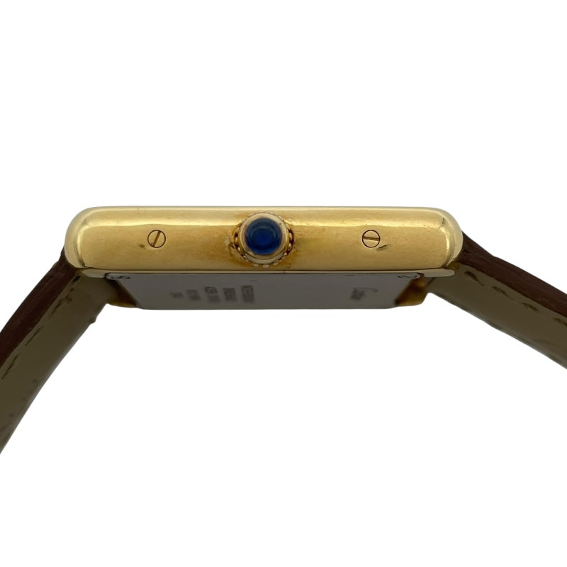 カルティエ Cartier タンクソロ SM W1018755 ホワイト K18/SS レディース 腕時計
