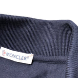 モンクレール MONCLER ロゴワッペン総柄半袖ポロシャツ ネイビー コットン メンズ ポロシャツ