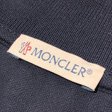 モンクレール MONCLER ロゴワッペン総柄半袖ポロシャツ ネイビー コットン メンズ ポロシャツ