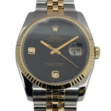 ロレックス ROLEX デイトジャスト36 オニキス F番 1162662BR オニキス K18YG/SS 自動巻き メンズ 腕時計