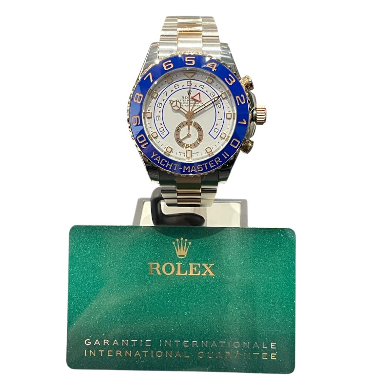 ロレックス ROLEX ヨットマスター2 116681 ホワイト K18PG/SS メンズ 腕時計