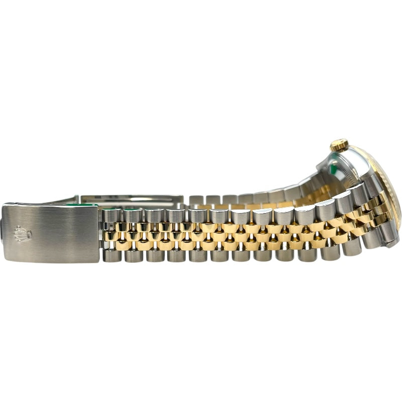 ロレックス ROLEX デイトジャスト36 ピラミッド 16233 ホワイト K18YG/SS メンズ 腕時計