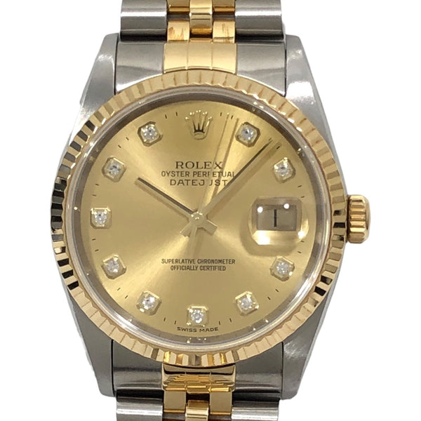 ロレックス ROLEX デイトジャスト K番 116233G シャンパンゴールド SS/K18YG メンズ 腕時計