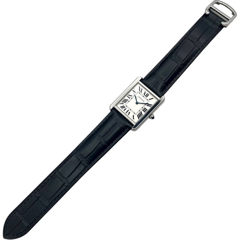 カルティエ Cartier タンク ソロ LM W5200003 ホワイト SS メンズ 腕時計