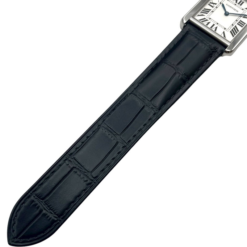 カルティエ Cartier タンク ソロ LM W5200003 ホワイト SS メンズ 腕時計