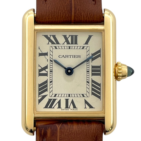 カルティエ Cartier タンク ルイ カルティエ SM W1529856 アイボリー K18YG クオーツ レディース 腕時計