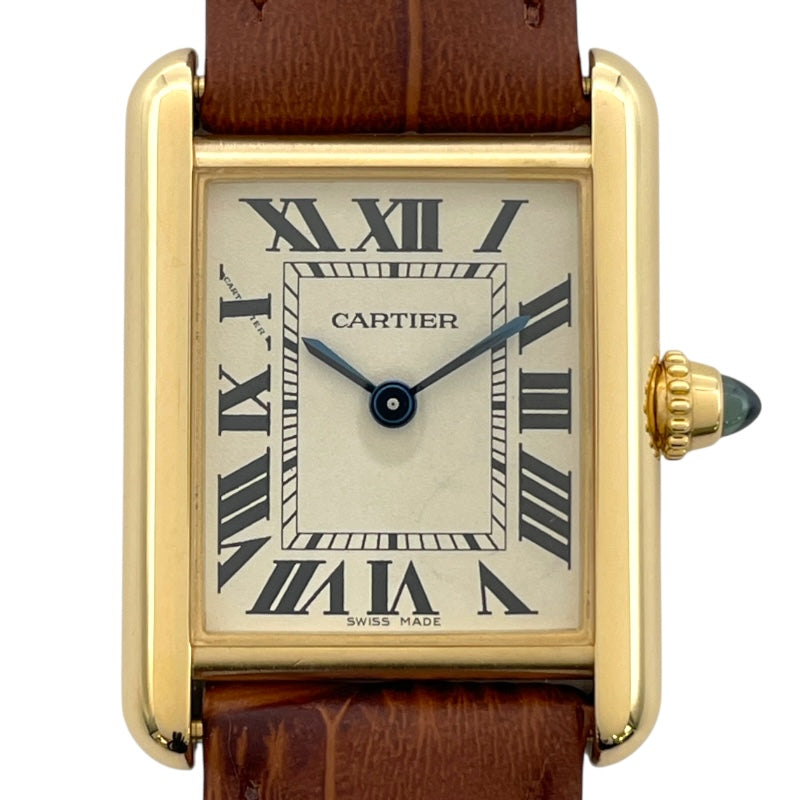 カルティエ Cartier タンク ルイ カルティエ SM W1529856 アイボリー K18YG クオーツ レディース 腕時計