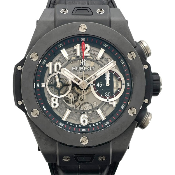 ウブロ HUBLOT ビッグバン ウニコブラックマジック 411.1170.RX ブラック スケルトン セラミック 自動巻き メンズ 腕時計