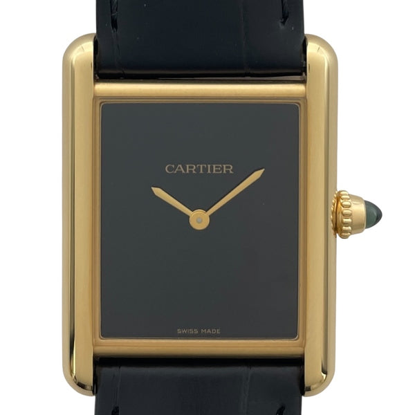 カルティエ Cartier タンク ルイ カルティエ LM WGTA0091 ブラック K18YG ユニセックス 腕時計