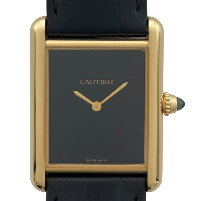 カルティエ Cartier タンク ルイ カルティエ LM WGTA0091 ブラック K18YG ユニセックス 腕時計