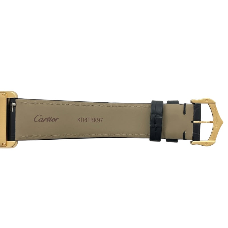 カルティエ Cartier タンク ルイ カルティエ LM WGTA0091 ブラック K18YG ユニセックス 腕時計