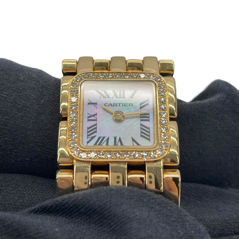 カルティエ Cartier ミニパンテール リュバン ホワイトシェル WG3001T7 ホワイトシェル K18YG レディース 腕時計