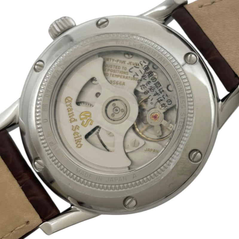 グランドセイコー Grand Seiko エレガンス コレクション 9Sメカニカル GMT SBGM221 アイボリー SS 自動巻き メンズ 腕時計