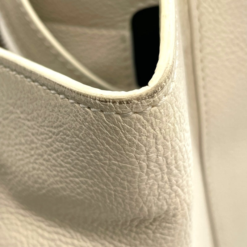 バレンシアガ BALENCIAGA イーストウエスト ショッピングバッグL 482543 ホワイト レザー レディース トートバッグ