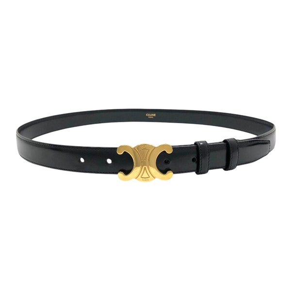 セリーヌ CELINE ミディアム 25MM トリオンフ ベルト 45AK93 ブラック トリヨンレザー/カーフレザー メンズ ベルト