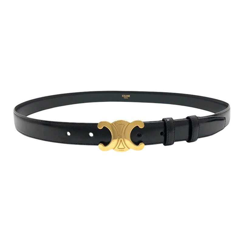 セリーヌ CELINE ミディアム 25MM トリオンフ ベルト 45AK93 ブラック トリヨンレザー/カーフレザー メンズ ベルト