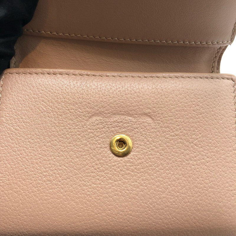 セリーヌ CELINE ファインストラップウォッレトニノ 10M963 ソフトピーチ×GD金具 カーフ レディース 三つ折り財布