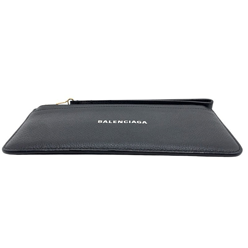 バレンシアガ BALENCIAGA キャッシュジップポーチ 637149 ブラック レザー メンズ カードケース