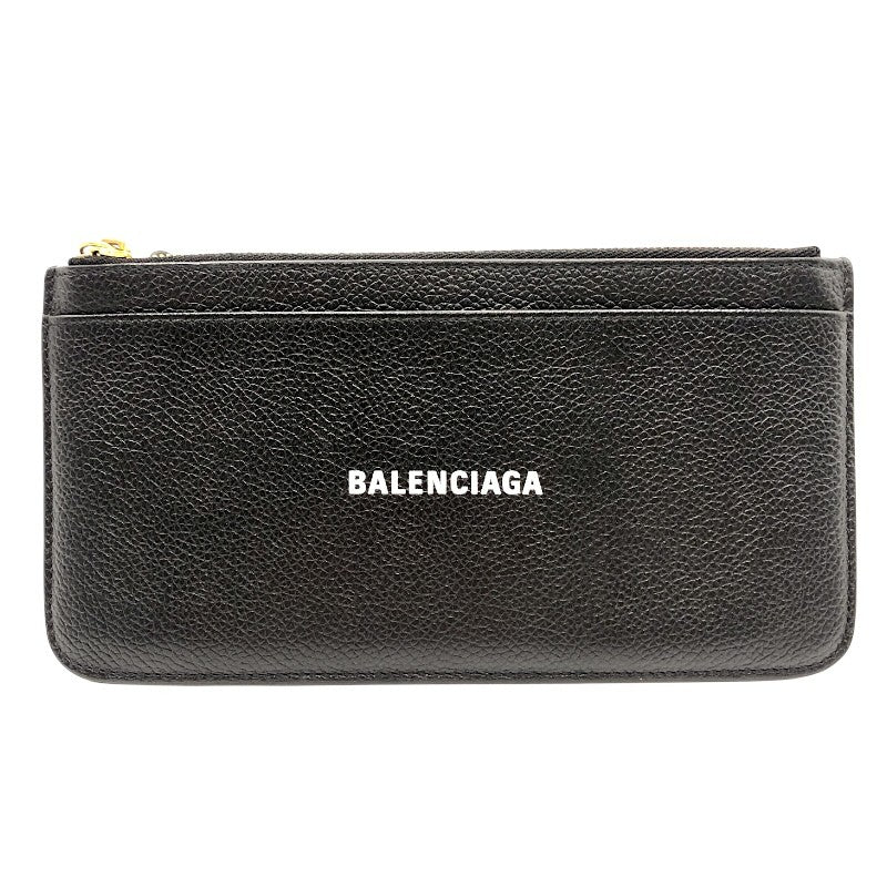 バレンシアガ BALENCIAGA キャッシュジップポーチ 637149 ブラック レザー メンズ カードケース