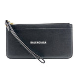 バレンシアガ BALENCIAGA キャッシュジップポーチ 637149 ブラック レザー メンズ カードケース