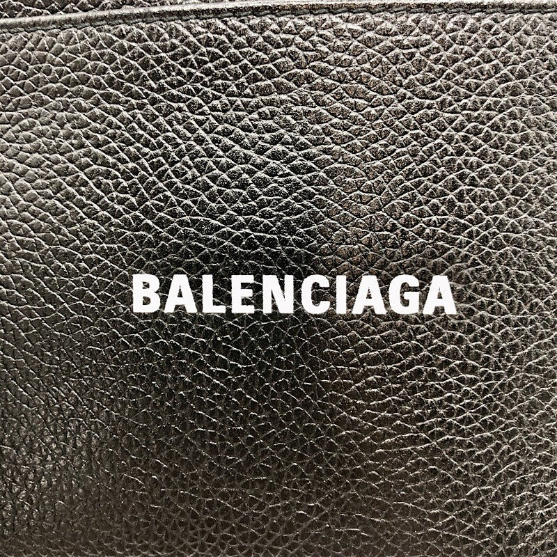 バレンシアガ BALENCIAGA キャッシュジップポーチ 637149 ブラック レザー メンズ カードケース