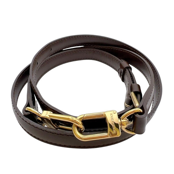 ルイ・ヴィトン LOUIS VUITTON ショルダーストラップ ブラウン レザー ユニセックス ショルダーストラップ
