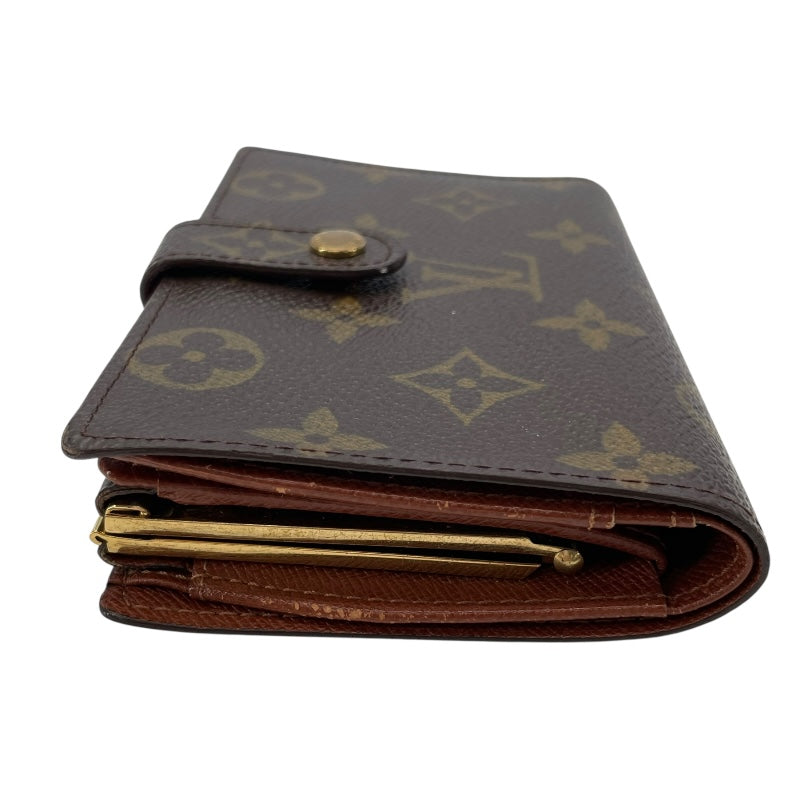 ルイ・ヴィトン LOUIS VUITTON ポルトフォイユ・ヴィエノワ M61663 ブラウン モノグラムキャンバス ユニセックス 二つ折り財布