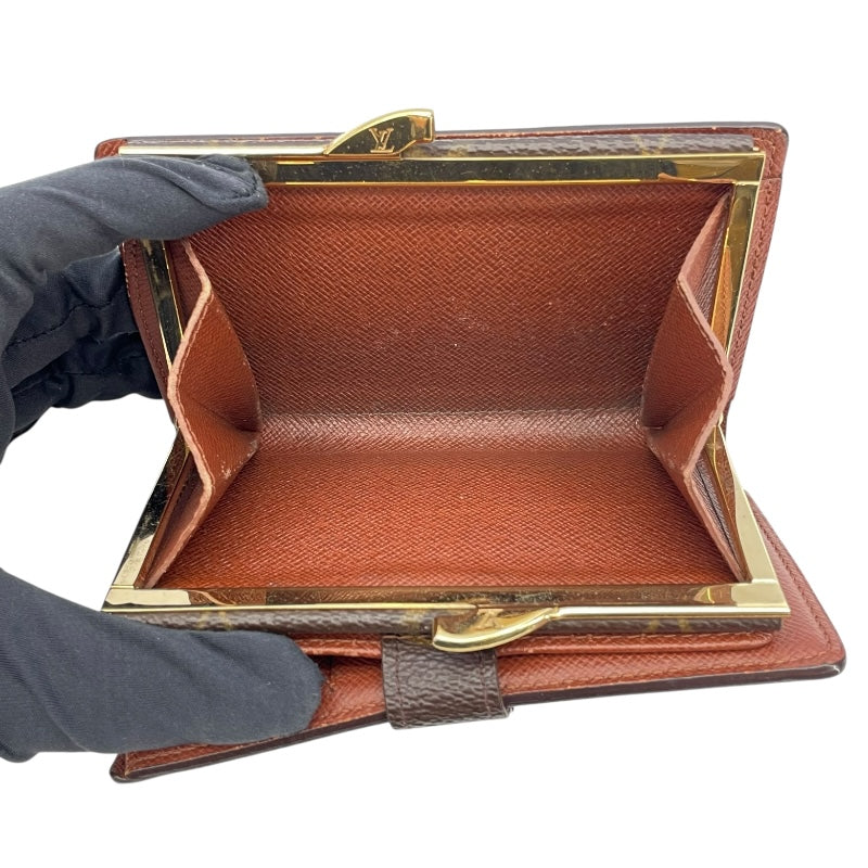 ルイ・ヴィトン LOUIS VUITTON ポルトフォイユ・ヴィエノワ M61663 ブラウン モノグラムキャンバス ユニセックス 二つ折り財布