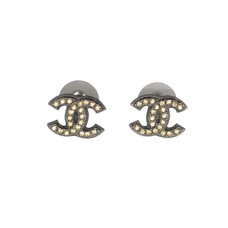 シャネル CHANEL ココマークピアス シルバー メタル・ストラス レディース ピアス