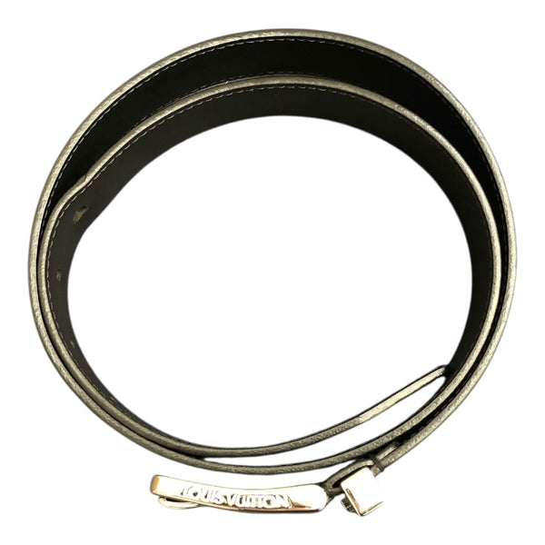 ルイ・ヴィトン LOUIS VUITTON サンチュール・ポンヌフ 35MM M6065 ブラック レザー/メタル メンズ ベルト
