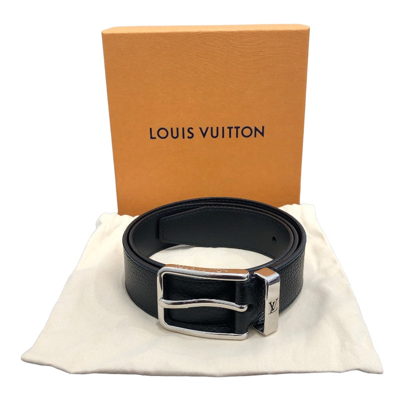 ルイ・ヴィトン LOUIS VUITTON サンチュール・ポンヌフ 35MM M6065 ブラック レザー/メタル メンズ ベルト