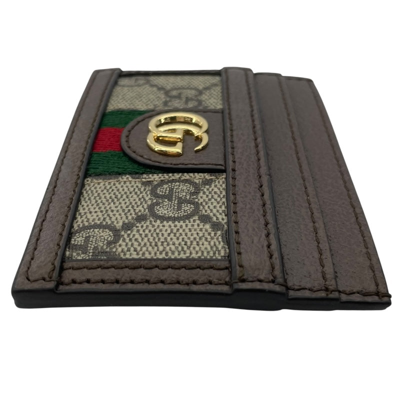 グッチ GUCCI GGスプリームカードケース 523159 ブラウン GGスプリーム レディース カードケース
