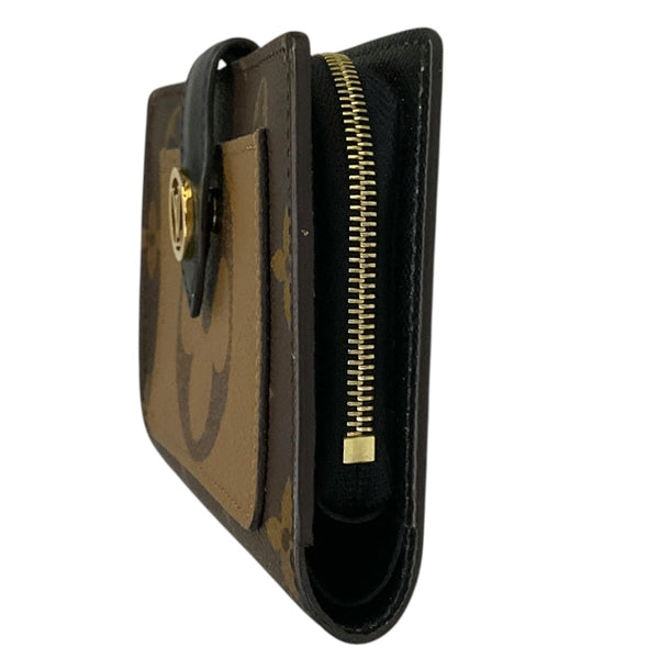 ルイ・ヴィトン LOUIS VUITTON ポルトフォイユ・ジュリエット M69432 ブラウン×ブラック モノグラム ジャイアント・リバース ユニセックス 二つ折り財布