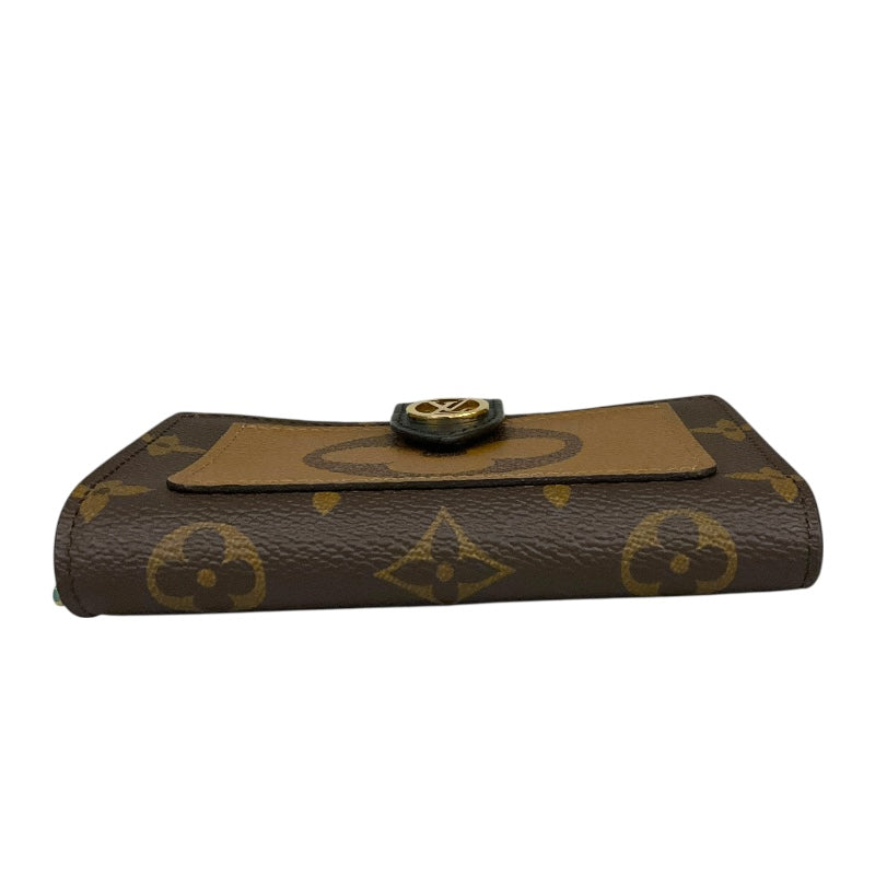 ルイ・ヴィトン LOUIS VUITTON ポルトフォイユ・ジュリエット M69432 ブラウン×ブラック モノグラム ジャイアント・リバース ユニセックス 二つ折り財布