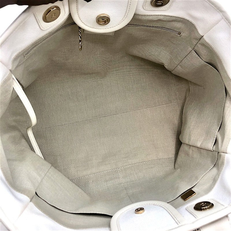 シャネル CHANEL ドーヴィル ラージ A66941 ゴールド金具 キャンバス レディース トートバッグ ショルダーバッグ