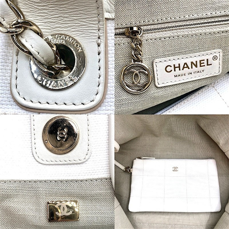 シャネル CHANEL ドーヴィル ラージ A66941 ゴールド金具 キャンバス レディース トートバッグ ショルダーバッグ