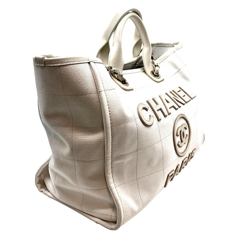 シャネル CHANEL ドーヴィル ラージ A66941 ゴールド金具 キャンバス レディース トートバッグ ショルダーバッグ