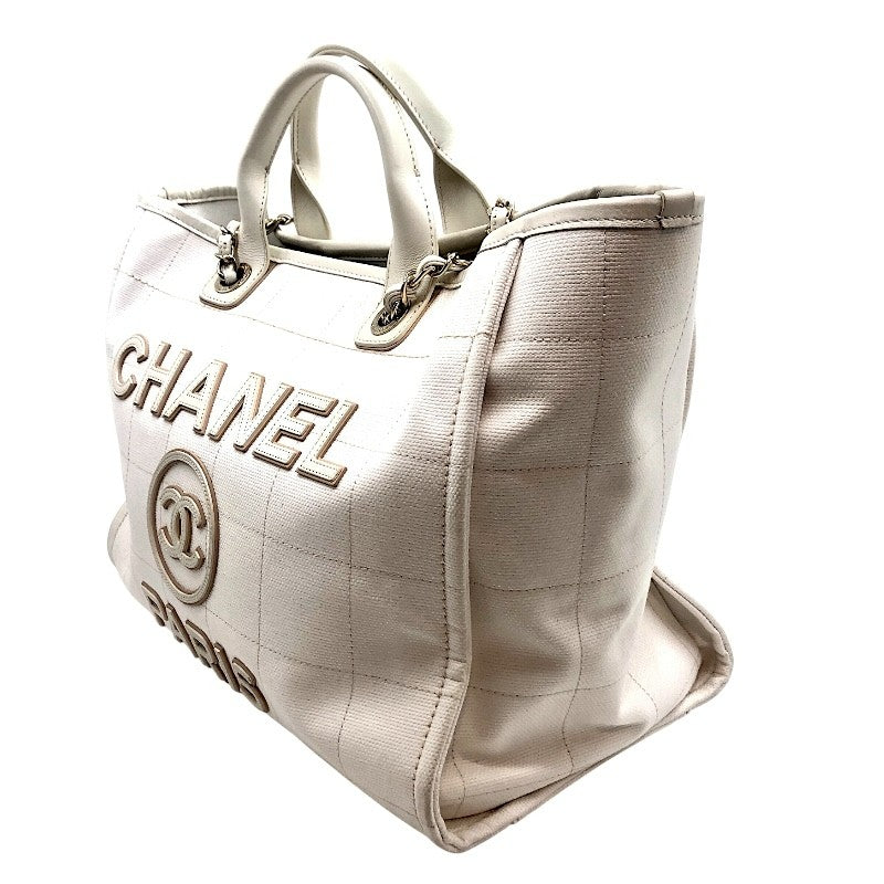 シャネル CHANEL ドーヴィル ラージ A66941 ゴールド金具 キャンバス レディース トートバッグ ショルダーバッグ