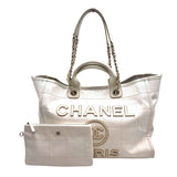 シャネル CHANEL ドーヴィル ラージ A66941 ゴールド金具 キャンバス レディース トートバッグ ショルダーバッグ