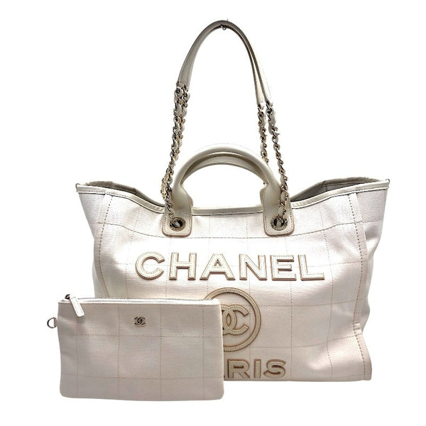 シャネル CHANEL ドーヴィル ラージ A66941 ゴールド金具 キャンバス レディース トートバッグ ショルダーバッグ