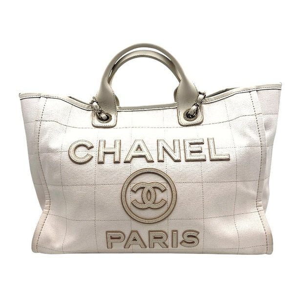 シャネル CHANEL ドーヴィル ラージ A66941 ゴールド金具 キャンバス レディース トートバッグ ショルダーバッグ