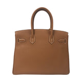 エルメス HERMES バーキン30 Z刻 ゴールド シルバー金具 トゴ レディース ハンドバッグ